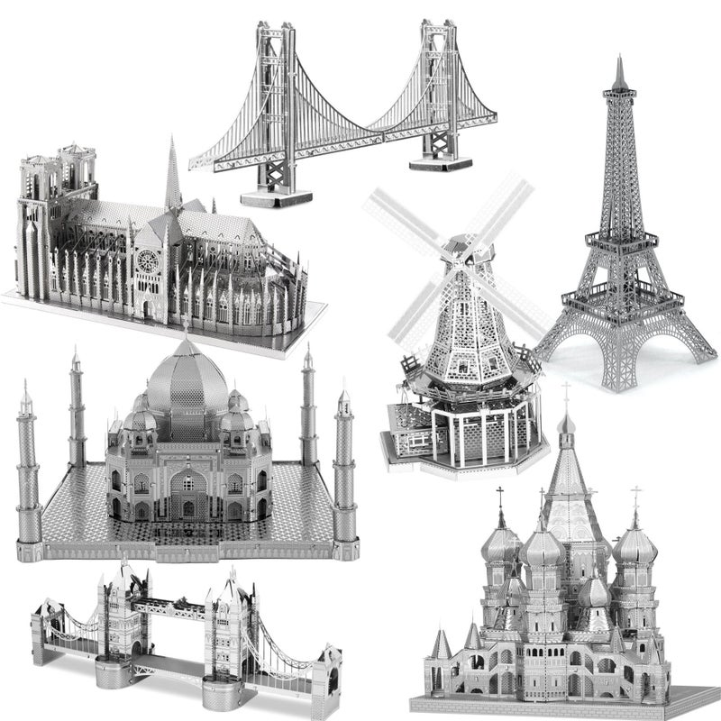 Architectural Diy Handmade 3D Metal Puzzle Adult Stereo Model Assembly Educational Toy High - Image 2